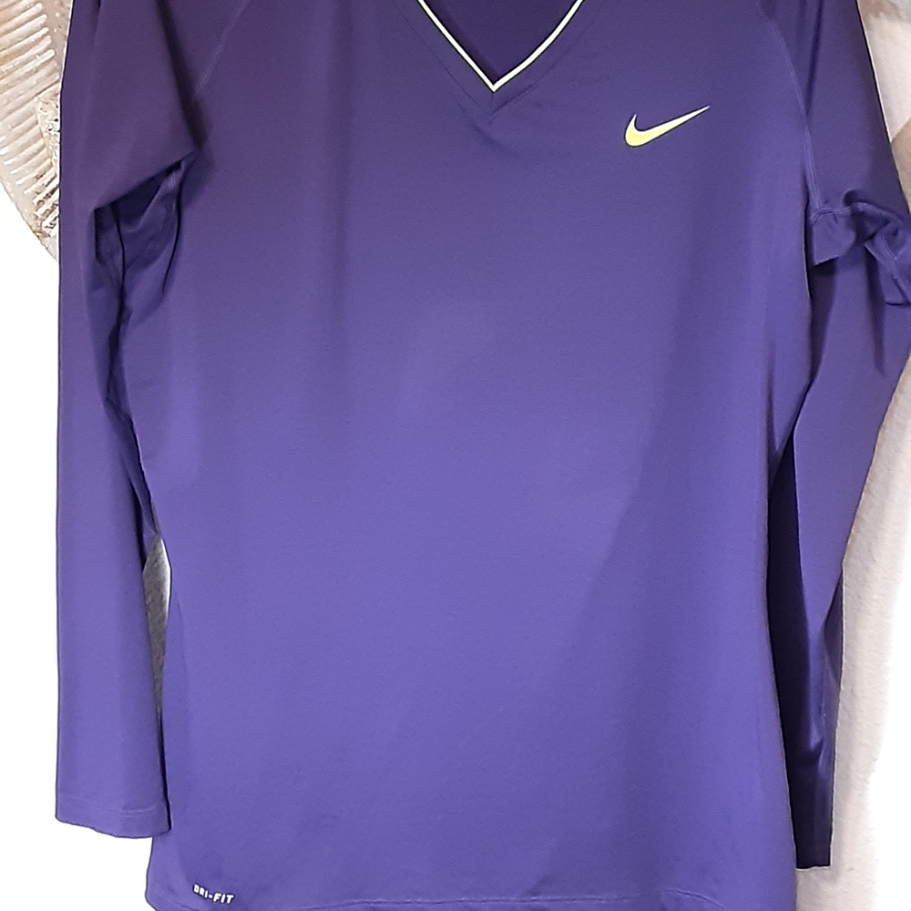 Nike Vivid Purple Dri-FIT Long Sleeve Top